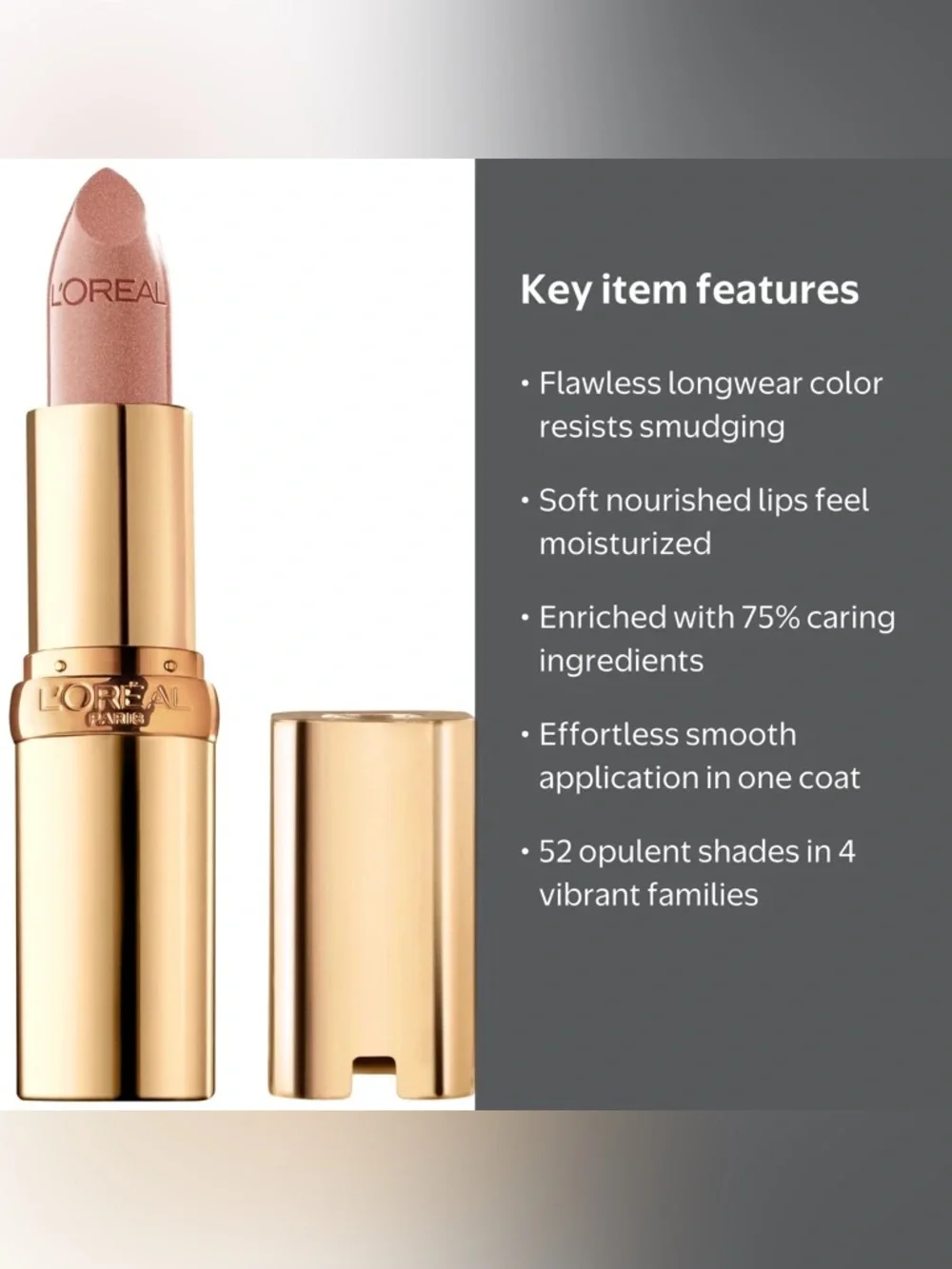 L'Oréal Colour Riche Original Satin Lipstick - Caramel Latte, NEW